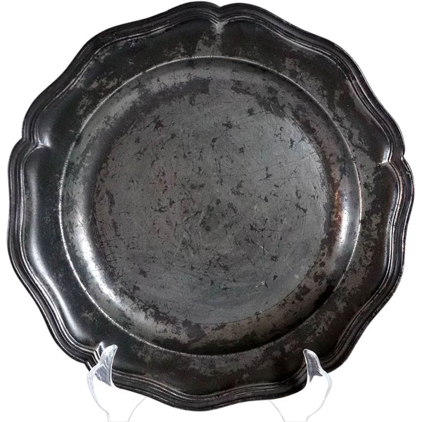 Continental Pewter Wavy Edge Multi-Reed Plate