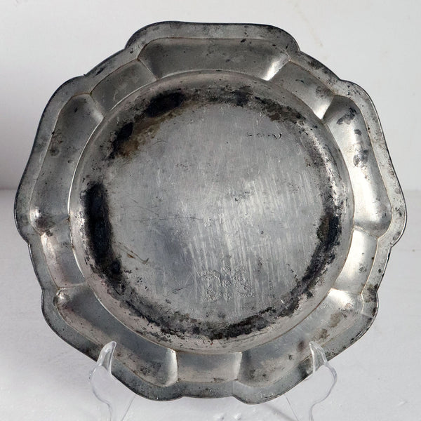 Belgian Liege Pewter Wavy Edge Multi-Reed Plate