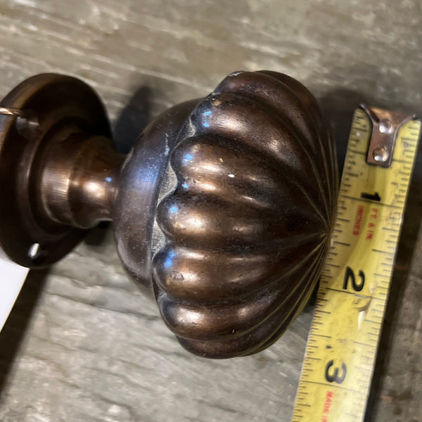 French Patinated Bronze Knob and Lever Door Handle