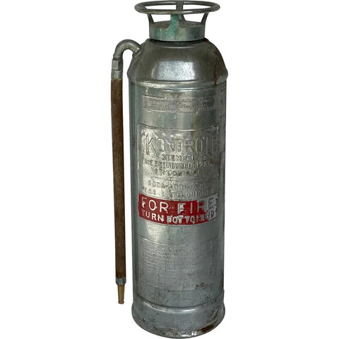Vintage American Industrial Stempel Kontrol Soda-Acid Fire Extinguisher