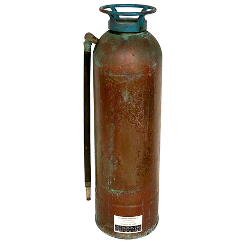 Vintage American Union Stop-Fire Corp. Copper and Brass Fire Extinguisher