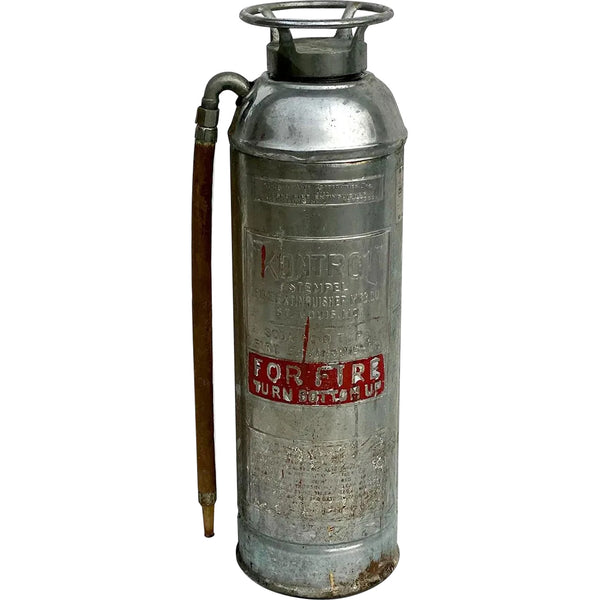 Vintage American Industrial Stempel Kontrol Soda-Acid Fire Extinguisher