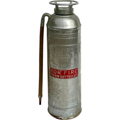 Vintage American Industrial Stempel Kontrol Soda-Acid Fire Extinguisher