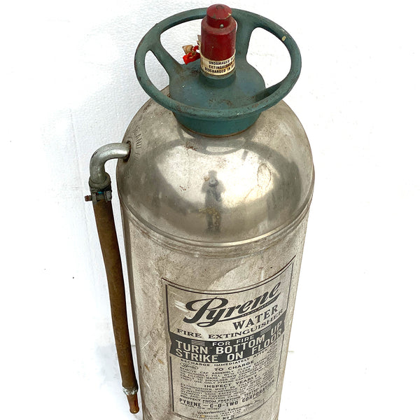 Vintage American Industrial Pyrene Water Hand Fire Extinguisher