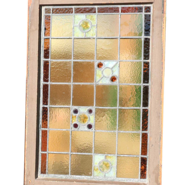 Set of Two American Healy and Millet Stained, Leaded and Uranium Glass Trinity Church Windows