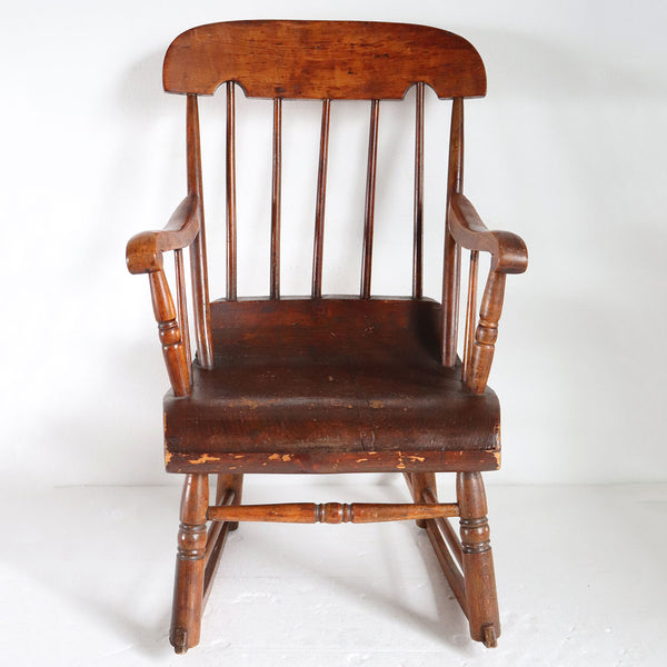 American Boston Pine and Maple Child's Rocking Chair