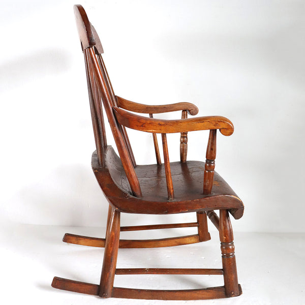 American Boston Pine and Maple Child's Rocking Chair