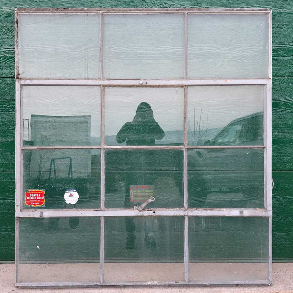 Vintage American Industrial Painted Steel Casement Warehouse Window