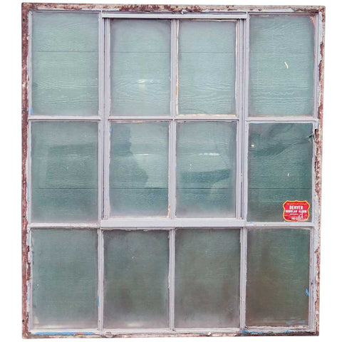 Vintage American Industrial Painted Steel Casement Warehouse Window