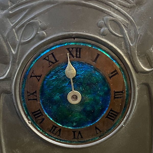 English Archibald Knox for Liberty Pewter and Enamel Tudric Mantel Clock