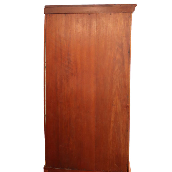 English Edwardian Mahogany, Satinwood Veneer, Astragal Glazed Corner Cabinet