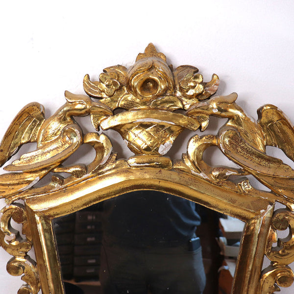 Small Vintage Spanish Montfalcon Gilt Gesso Wall Mirror