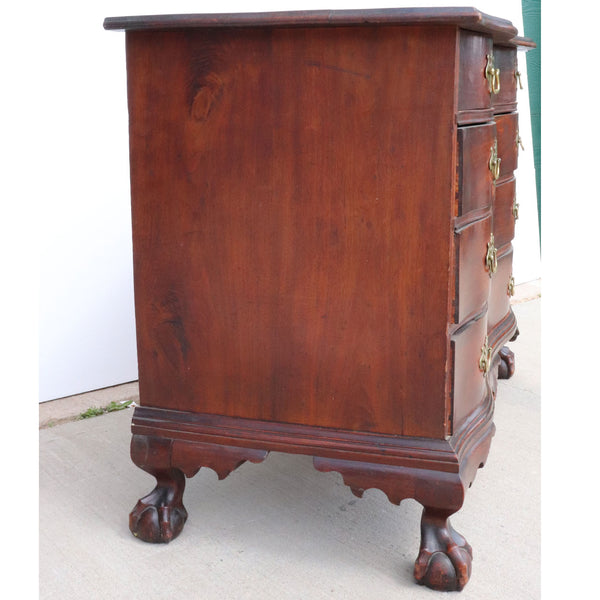 American Chippendale Mahogany Reverse Serpentine Chest of Drawers