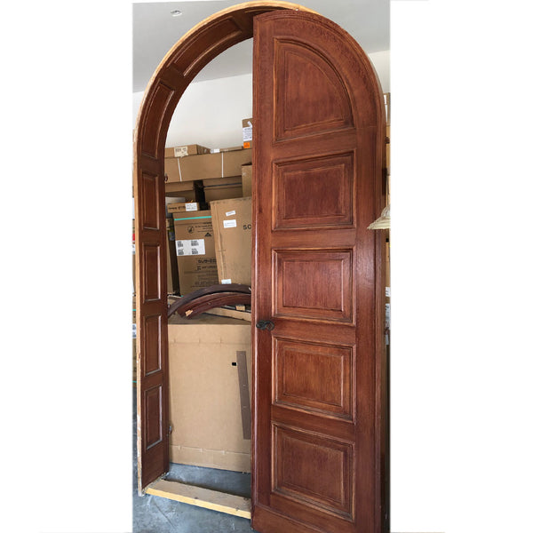 Large American Lafayette Hughes Mansion Oak Arched Double Door with Frame