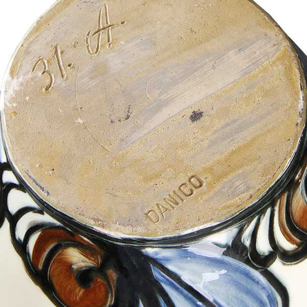 Danish Danico Art Nouveau Art Pottery Vase