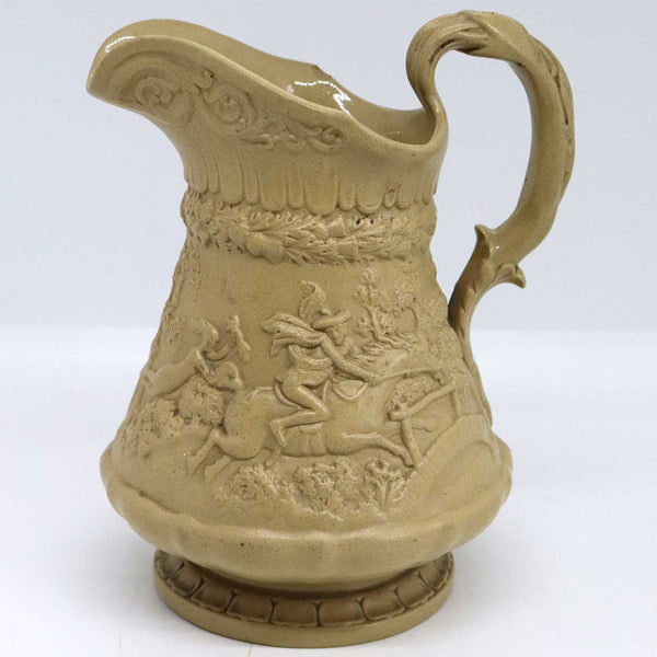 Small English W. Ridgway & Company Stoneware Pottery Tam O' Shanter Pitcher