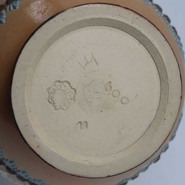 English Doulton Lambeth Salt Glaze Stoneware Pottery Motto Pitcher
