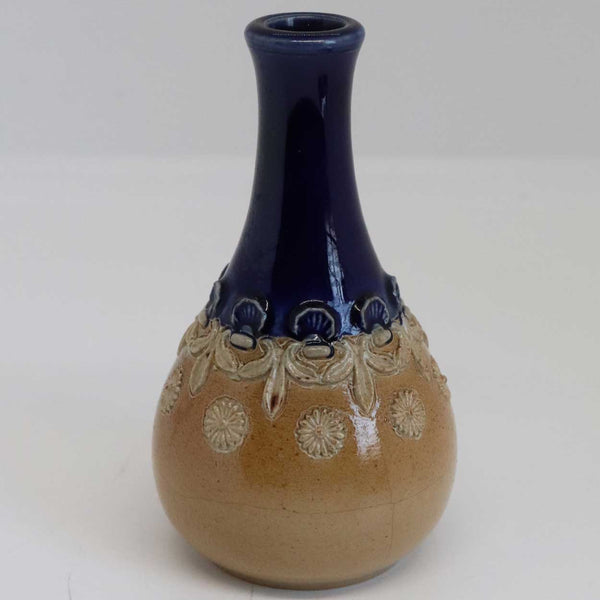 Small English Doulton Lambeth Pottery One-Handle Baluster Cabinet Vase
