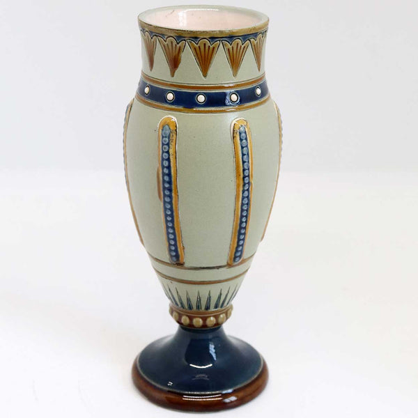 Small German Villeroy & Boch Mettlach Aesthetic Movement Stoneware Mosaic Pottery Vase
