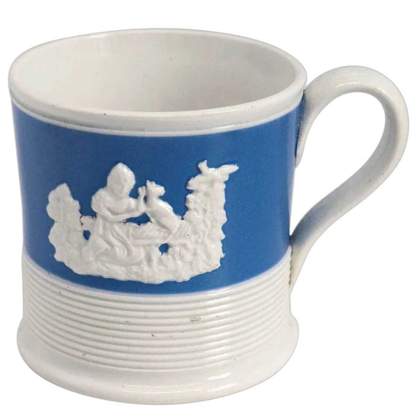 Small English Victorian Pottery Jasperware Type Mug / Can
