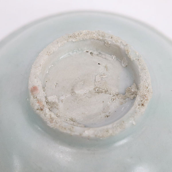 Small Chinese Export Celadon and Blue Pottery Shipwreck Bowl