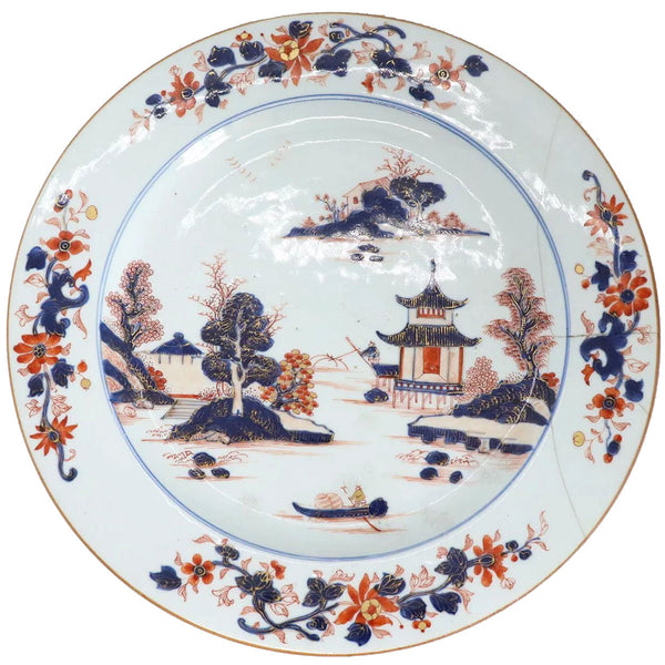 Chinese Qianlong Porcelain Imari Palette Charger