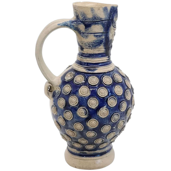 German Westerwald Stoneware Pottery Enghalskanne Jug