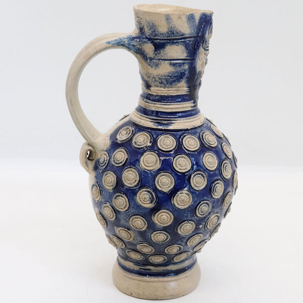 German Westerwald Stoneware Pottery Enghalskanne Jug