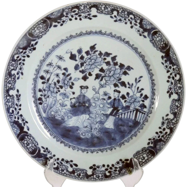 Chinese Export Porcelain Underglaze Blue and White Plate