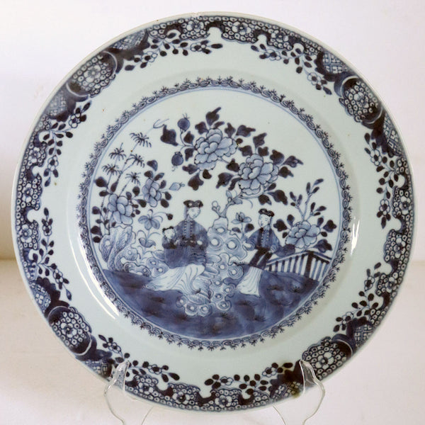 Chinese Export Porcelain Underglaze Blue and White Plate