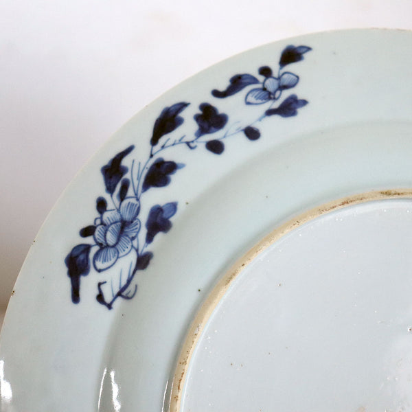 Chinese Export Porcelain Underglaze Blue and White Plate