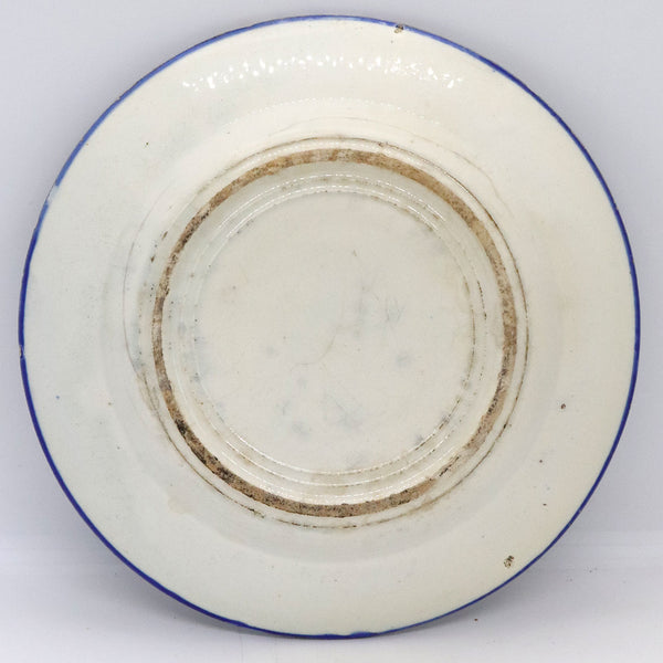 Continental Faience Pottery Dolphin Plate