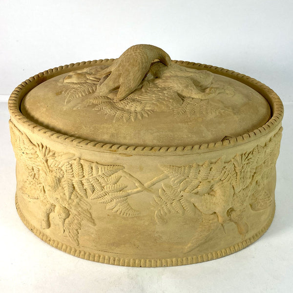 English Wedgwood Caneware Pottery Game Pie Tureen