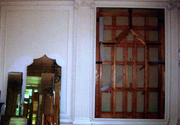 Grand American Stoiberhof Mansion Paneled Built-In Wall Mirror