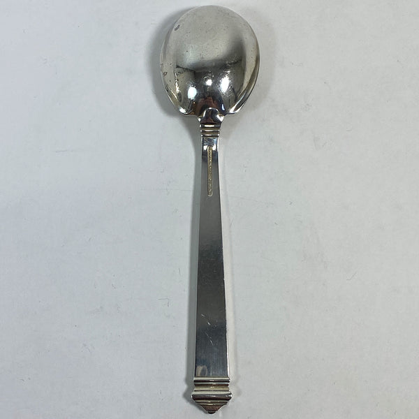 Pair American Tiffany & Co. Sterling Silver Hampton Pattern Flatware Sugar Spoons