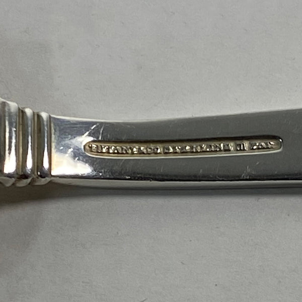 Pair American Tiffany & Co. Sterling Silver Hampton Pattern Flatware Sugar Spoons