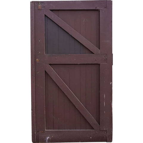American Tudor Style Painted Solid Pine Barn Door