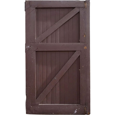 American Tudor Style Painted Solid Pine Barn Door