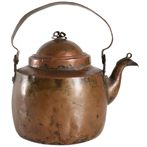 Small Swedish Copper Gooseneck Teapot or Water Kettle