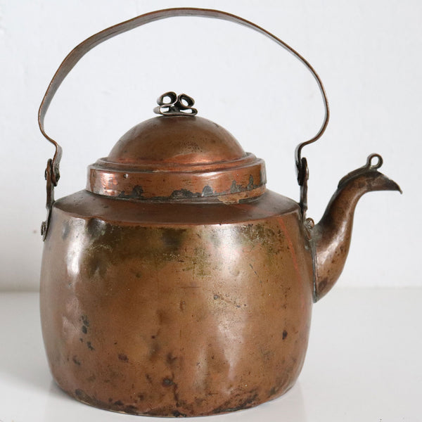 Small Swedish Copper Gooseneck Teapot or Water Kettle