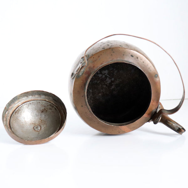 Small Swedish Copper Gooseneck Teapot or Water Kettle