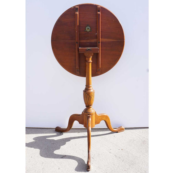 American Cherrywood Tilt-Top Candle Stand Round Side Table