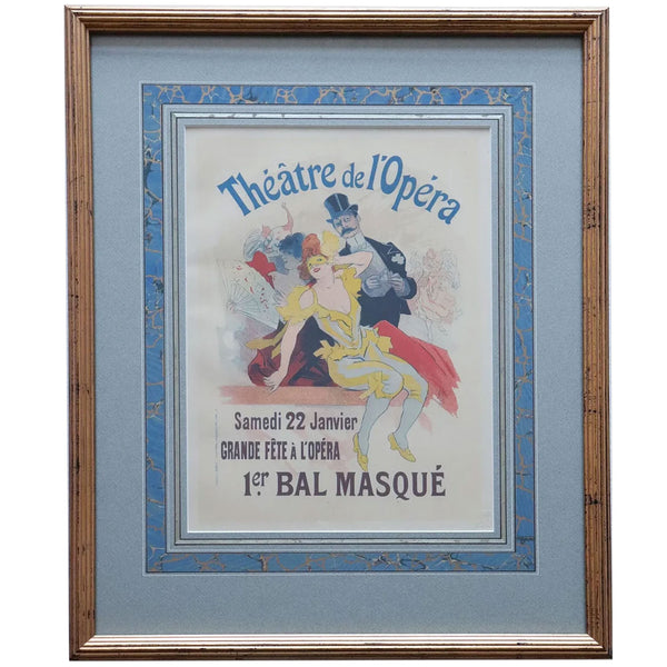 JULES CHERET Belle Epoque Lithograph Print, Theatre de L'Opera, Plate 105