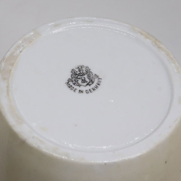 German Roschütz Silverplate Mounted Porcelain Biscuit Barrel Canister