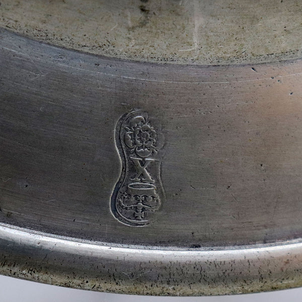 English Georgian Pewter TR Plate