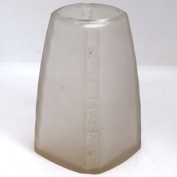 French Lalique Art Deco Frosted Crystal Bud Vase