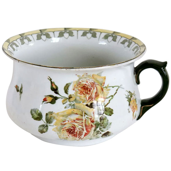 English Royal Doulton Ceramic Underglazed Indestructible Flowers Chamber Pot