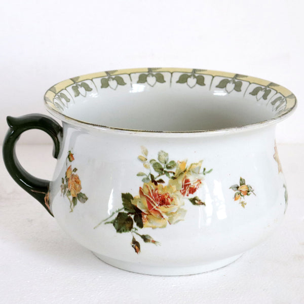 English Royal Doulton Ceramic Underglazed Indestructible Flowers Chamber Pot