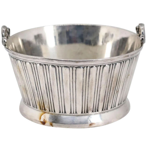 Large American Victorian Rogers, Smith & Co. Silverplate Two-Piece Butter Tub