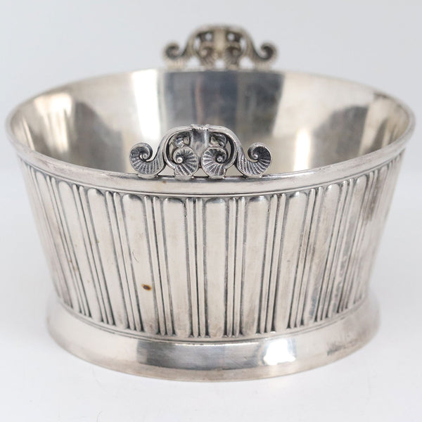 Large American Victorian Rogers, Smith & Co. Silverplate Two-Piece Butter Tub